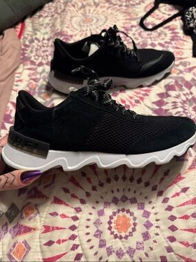 Sorel Black Athletic Sneakers with White Sole